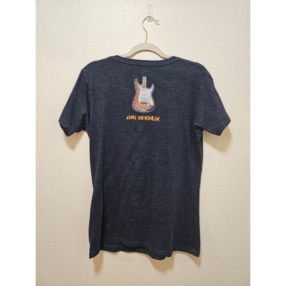 Hardrock Cafe London SzL. SIG29. Jimi Hendrix Rare T shirt. V neck. Gray. Guitar - Picture 2 of 8
